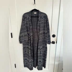 Tribal print duster / topper